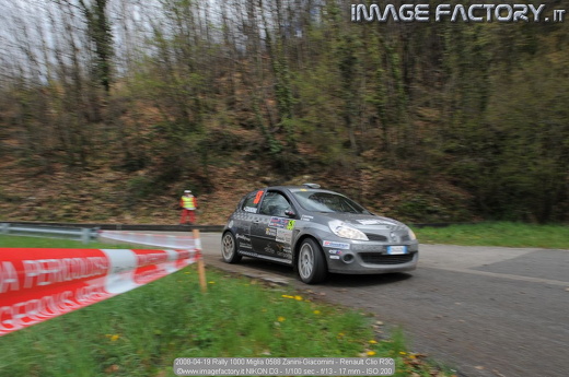 2008-04-19 Rally 1000 Miglia 0588 Zanini-Giacomini - Renault Clio R3C